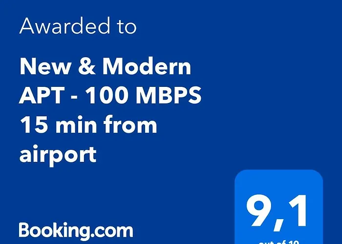 New & Modern Apt - 100 Mbps 15 Min From Airport